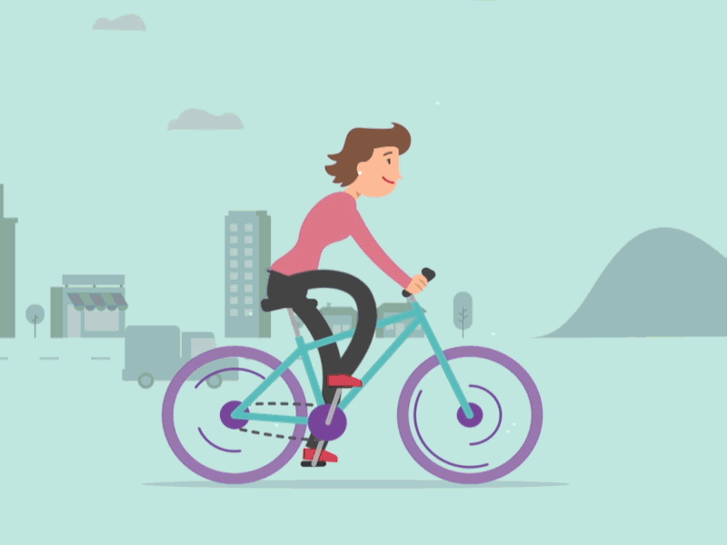 Bikers 2d after effects shapes rigg ae animation character duik flat illustration motion