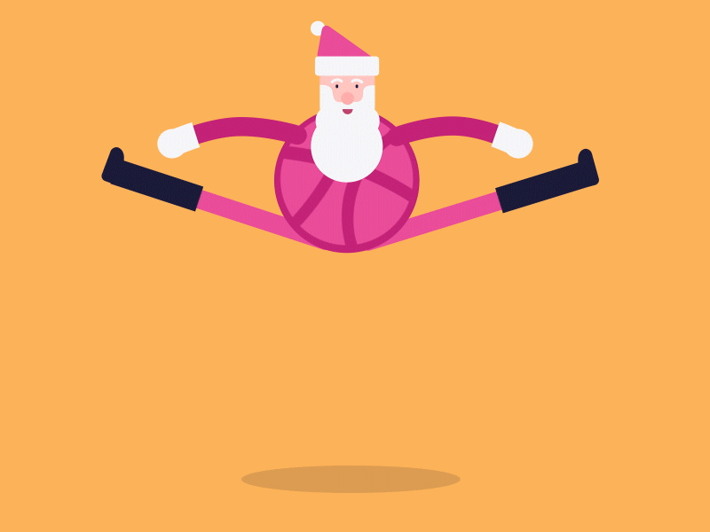 Dribbble Santa Claus 2d christmas rigg ae animation character flat illustration loop motion rubberhose