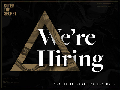 We're Hiring - Sr. Interactive Designer hiring interactive jobs salt lake city sts