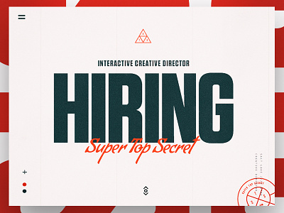 Creative Director Wanted agency clean creative fun hiring homepage landingpage typography ui ux xd