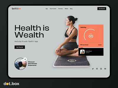 GetFit - Health Tracking Website UI