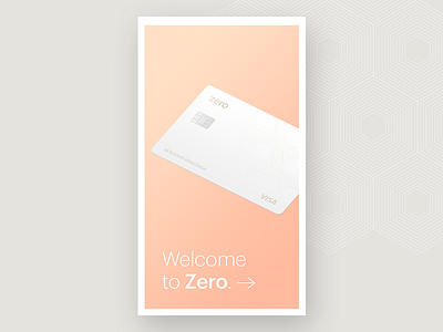 Zero App Intro Screen app banking credit card finance intro ios zero