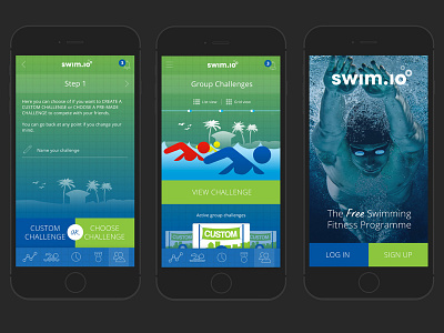Concept swimming fitness app fitness app mobile app ui ux