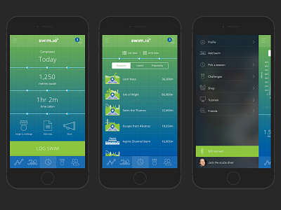 Concept swimming fitness app