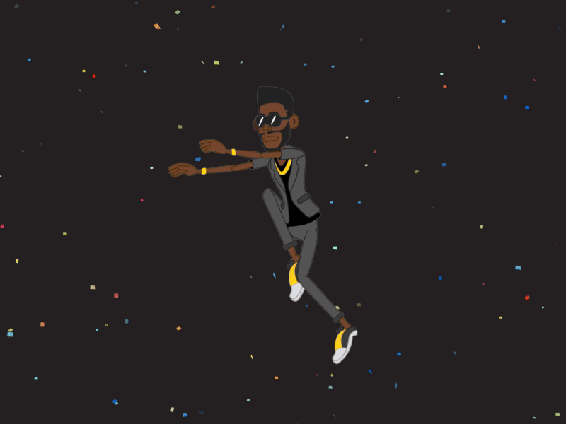 Hip-hop dance( Running man) animation hiphop illustration