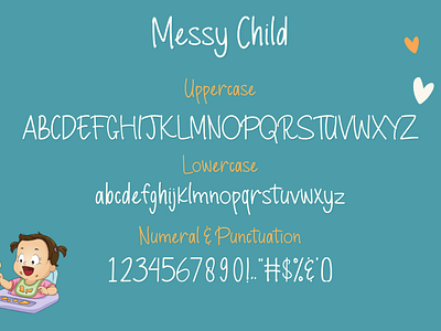 Messy Child - Handwritten Font branding design font graphic design handwritten logo typography