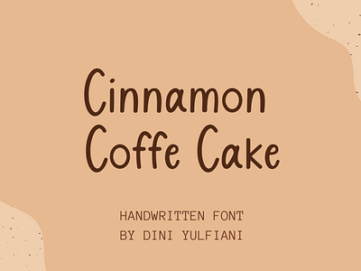 Cinnamon Coffe Cake branding design font graphic design handwritten illustration logo typography vector