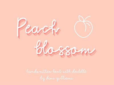 Peach blossom branding design font graphic design handwritten illustration logo typography vector