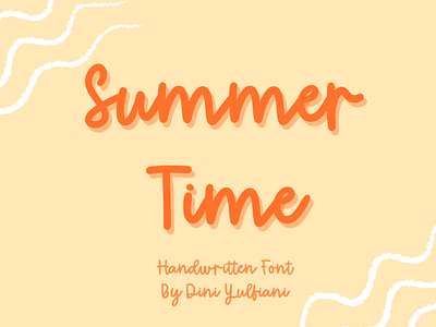 Summer Time branding design font graphic design handwritten illustration logo typography vector