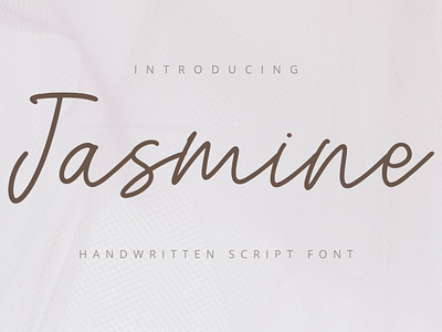 Jasmine branding design font graphic design handwritten illustration logo typography vector