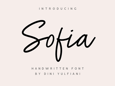Sofia branding design font graphic design handwritten illustration logo typography
