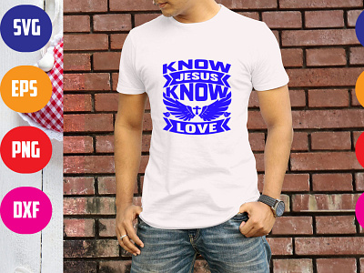 Know jesus Know Love typographic