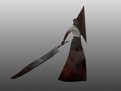 Low Poly People — Pyramid Head (a.k.a. Red Triangle) from Silent
