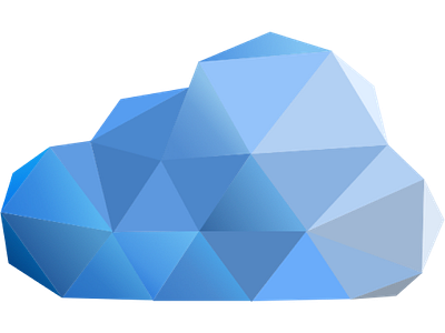 Low Poly Series - Lil' Blue Cloud blue cloud icon low poly vector weather