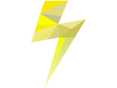 Low Poly Series - Lightning Bolt Icon electric electricity icon lightning lightning bolt low poly vector