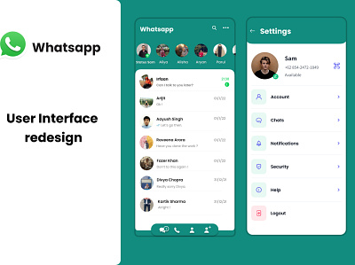 Whatsapp UI Redesign graphic design redesign ui ux whatsapp