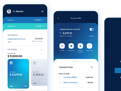 Banking application ui