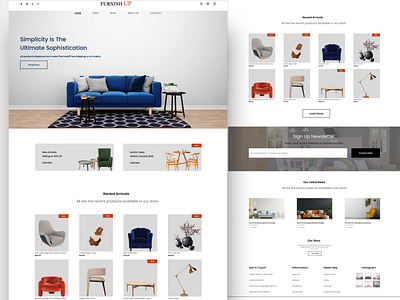 A interior décor landing page.