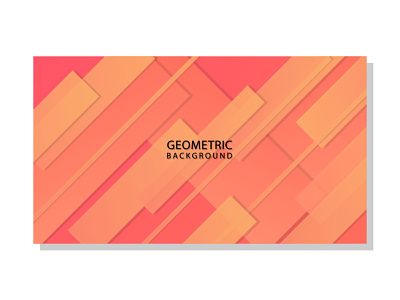 Abstract Gradient Orange Background With Geometric Square Shape