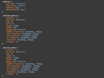 CSS Chevron - Vertical Navigation chevron css transforms css3 pseudo elements skew