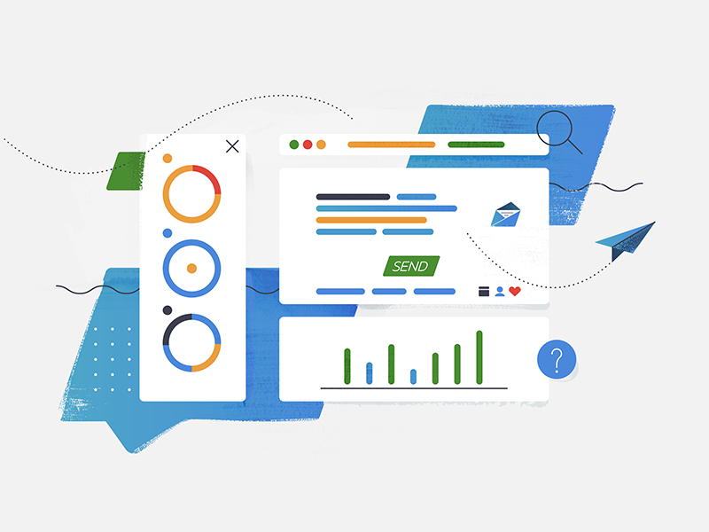 Windows window icons branding ui design explainer texture shape flat vector 2d illustration