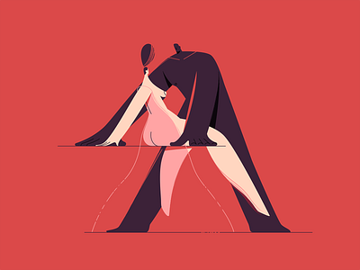 Hot 2d characters dynamic flat girl illustration man naked procreate shape texture vector