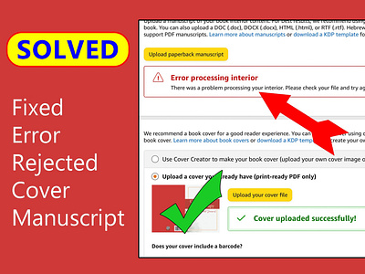 How to fix rejected book cover or manuscript