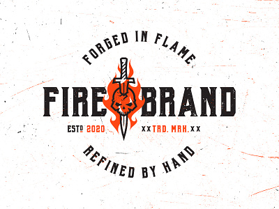 Firebrand Forge brand branding fire forge illustration vector