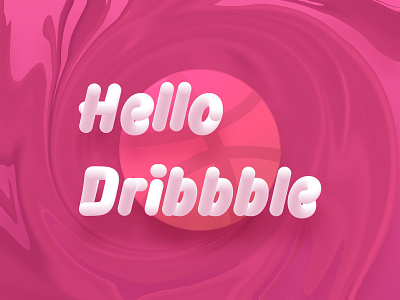 A Late “Hello dribbble” design hello dribbble illustration logo ui