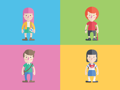 Flat Design People (Free) app character design flat free icon logo people ux vector web