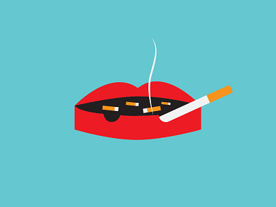 Liptray conceptual illustration lips liptray paradox poetry quit smoking smoking tray vape vapelife visual