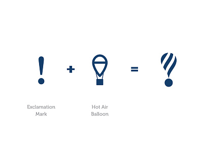 godoo! Logo Concept activities balloon exclamation fun hot air balloon parachute travel