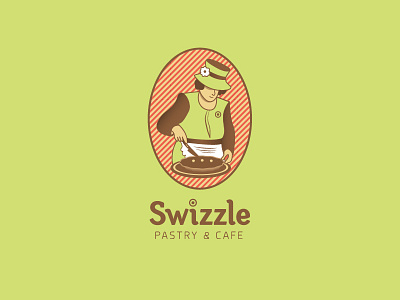 Swizzle branding cafe identity illustration illustrative logo logodesign pastry