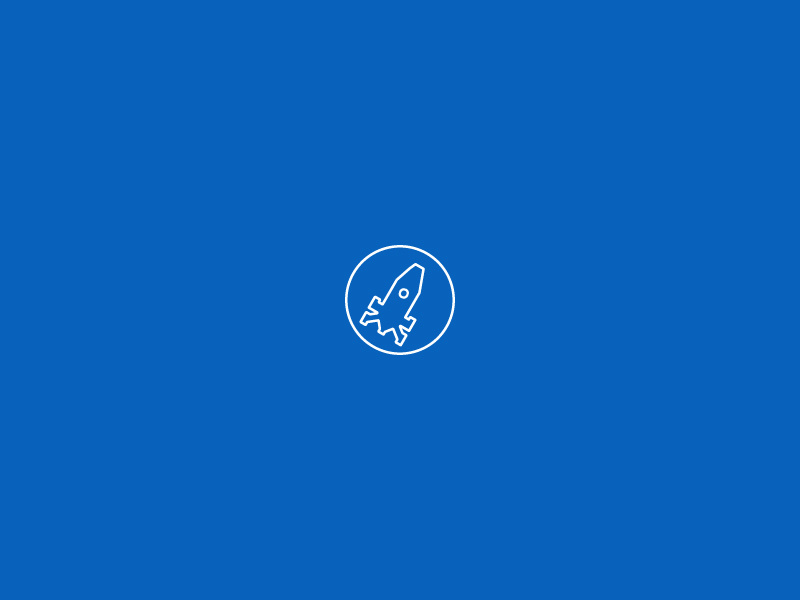 makook blue big data branding logodesign logo digital marketing startup line icon rocket