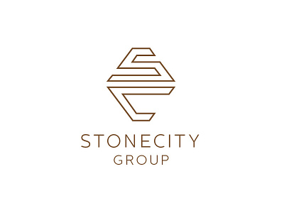 Stonecity abstract icon line logo logodesign mark monogram sc stone stones