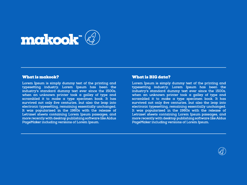 makook slab serif automation growth data big data startup rocket iconic icon symbol logo design makook