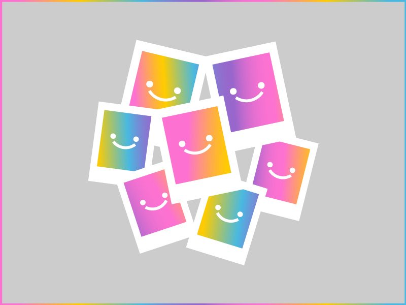 BOKYBOK Photos photobook photo pattern print photos app startup branding logo identity celebration colorful