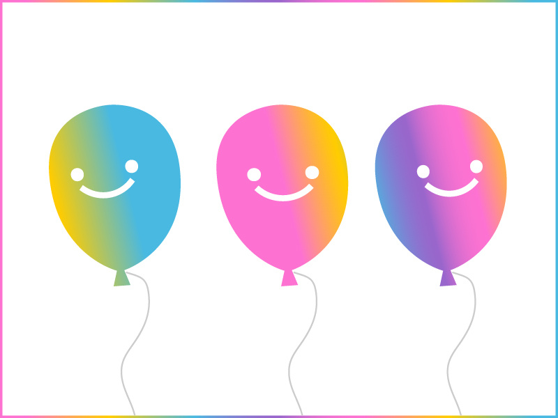 BOKYBOK Balloons balloons photobook photo pattern print photos app startup branding identity celebration colorful