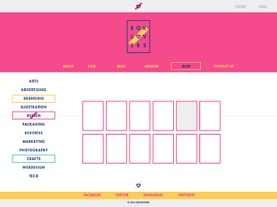 Boklovers Web Hover color guide colorful colors heart identity love lover palette typography ui web web design