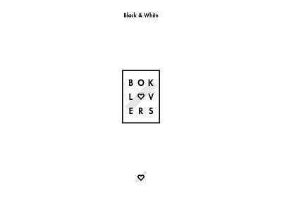 Boklovers B&W black black and white bok book branding heart identity love lover palette patterns white
