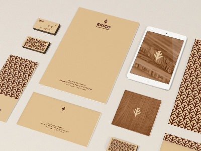 ERICO Branding branding ecology geometric identity logo recycle sorghum transformation wood