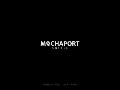 Mochaport Coffee B&W australia coffee logo design mocha port startup wordmark yemen
