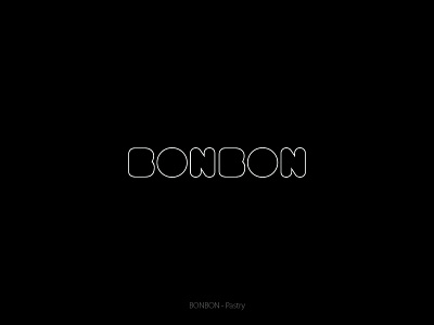 BONBON bon bonbon from up north logodesign logotype minimal pastry sweet word type