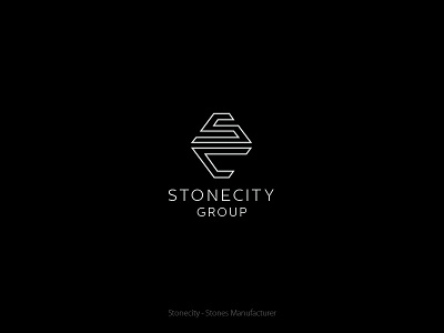 Stonecity abstract icon line logo logo design mark monogram sc stone stones typography