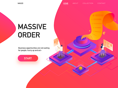 Web illustration ui ux web