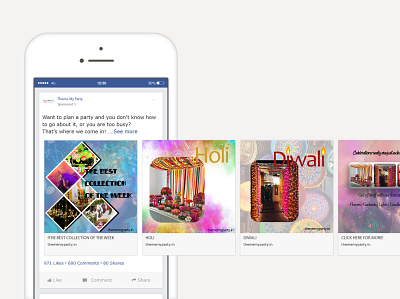 Facebook Carousel ad design photoshop