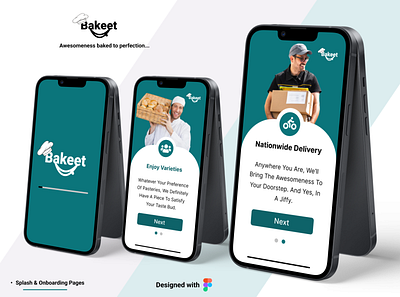 Bakeet Splash and Onboarding Page app ui app ux ui user ux