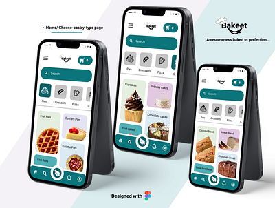 Bakeet Home page UI app ui app ux ui ux