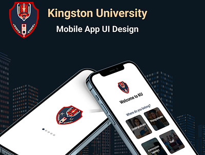 Kingston University Mobile App UI Design 1 app ui app ux landing page ui user interface ux
