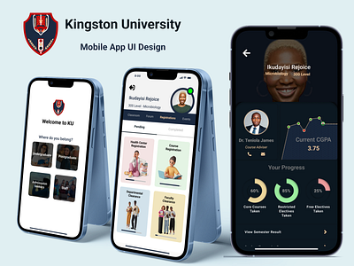 Kingston University Mobile App UI design